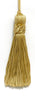 Set of 10 Light Gold Crown Head Chainette Tassels / 4 Inch Long with 2 Inch Loop / Basic Trim Collection / Style# CT04 Color: Light Gold - B7