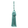 Set of 10 / Teal Blue Crown Head Chainette Tassel / 3 Inch Long with 2 Inch Loop / Basic Trim Collection / Style# CT03 Color: Light Peacock Blue - 9620