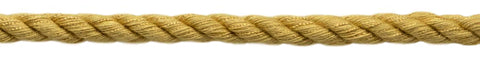 3/8 inch Large Gold color Decorative Cord / Basic Trim Collection / Style# 0038NL-CR Color: C4 / Sold by the Yard