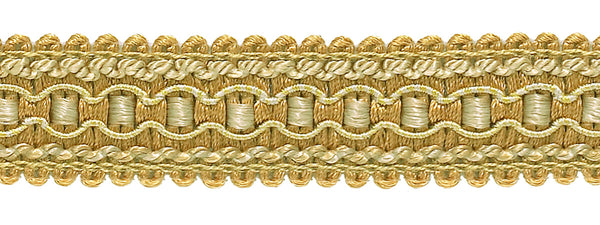 144 Yard Package / Gold, Antique Gold 1 inch Imperial II Gimp Braid / Style# 0125IG Color: Rustic Gold - 4975 / 432 Ft / 131.7 Meters