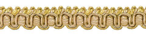 Antique gold 1/2 inch Imperial II Gimp Braid Style# 0050IG Color: RUSTIC GOLD - 4975 (Sold by The Yard)