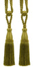 Set of 2 Elegant Olive Green Curtain & Drapery Tassel Tieback / 8 1/2 Inch Tassel, 30 Inch Spread (embrace) / Style# TBC085 (8368) / Color: 9628