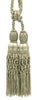 Beautiful Ivory, Beige Curtain & Drapery Large Double Tassel Tieback/10 inch tassel, 38 inch Spread Decorative Rope Holdback / Style# TBEL10-2 (21204) Color: 9802