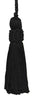 Set of 10 Black Crown Head Chainette Tassel, 3 Inch Long with 2 Inch Loop, Basic Trim Collection Style# CT03 Color: Black - K9