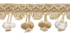 Ivory, Sand 2 inch Imperial II Onion Tassel Fringe Style# NT2503 Color: SEASHELL - 5055 (Sold by The Yard)