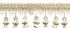 2 1/2 inch Beaded Onion Tassel Fringe / Style# NT2504 / Color: Ivory / Ecru - A2 / Sold by the Yard