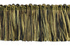 Veranda Collection 2 inch Brush Fringe Trim / Dark Brown, Brown, Taupe, Black / Style#: 0200VB / Color: Mesquite - VNT20 / Sold by the Yard