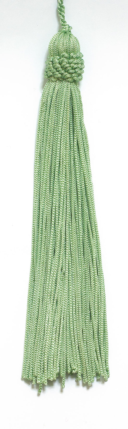 Set of 10 Pale Jade Crown Head Chainette Tassel, 5.5 Inch Long with 1 Inch Loop, Basic Trim Collection Style# CT055 Color: Pale Jade Green - G12 - DecoPro