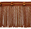 6 Inch Long Rust, Cinnamon, Gold Bullion Fringe Trim / Style# BFHR6 / Color: Brule - 81857 (Sold by The Yard)