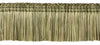 Empress Collection Luxuriant 2 inch Brush Fringe Trim / Loden Green, Harvest Gold, Dark Sand / Style#: 0200EMPB, Color: Dark Moss - W126 / Sold by the Yard