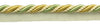 12 Yard Package / Large 3/8 inch White, Gold, Green Basic Trim Cord With Sewing Lip / Style# 0038AXL / Color: Linen - LX02 (36 Feet / 11 Meters)