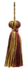 Auburn Red, Wine, Camel Gold Petite Multi-colored Key Tassel / 3 inches long Tassel with 1 inch loop / Princess Collection / Style# BT3 (11309) Color: Flambe - PR02