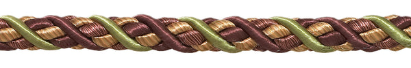 Large PLUM OLIVE GREEN Baroque Collection 7/16 inch Decorative Cord Without Lip Style# 716BNL Color: PLUM OLIVE – 7346 (Sold by The Yard)
