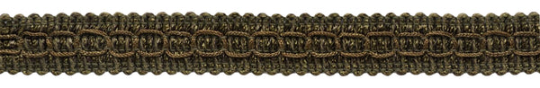 7/8 inch Graceful Gimp Braid / Style# 0078SGC Color: Mocha Brown - E18 / Sold by the Yard