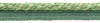 Package of 18 Yards / Elaborate 3/8 inch Green Mist, Sage Green, Pale Green Veranda Collection Trim Cord With Sewing Lip / Style# 0038V / Color: Sagebrush - VNT32 (54 Ft / 16.5 M)