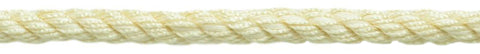 3/8 inch Large Ivory color Decorative Cord / Basic Trim Collection / Style# 0038NL-CR Color: Ivory / ECRU - A2 / Sold by the Yard