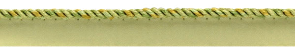 Small Multi colored Alpine Green, Avocado, Celadon, Golden Green 3/16 inch Cord with Lip / Style# 0316MLT / Color: Peridot - PR12 / Sold by The Yard