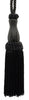 Beautiful Black Chainette Key Tassel, 5 inch Tassel Length, 5 Inch Loop, COLOR: Black - K9