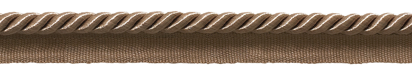 Medium 5/16 inch Basic Trim Lip Cord (Dark Sand), Sold by The Yard , Style# 0516S Color: DARK SAND - A8 - DecoPro