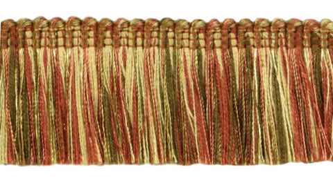 27 Yard Value Pack (25m) / Brush Fringe Trim / 1 3/4 inch (45mm) / Style#: 0175HB / Color: 07 (Copper Olive Beige)