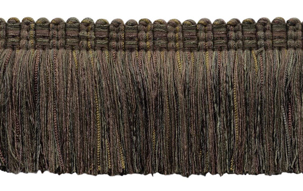 18 Yard Package of Veranda Collection 3 inch Brush Fringe Trim / Mocha, Chocolate, Brown / Style#: 0300VB / Color: Chocolate - VNT27 (54 ft/16.5 M)