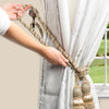 Beautiful Light Orange Curtain & Drapery Large Double Tassel Tieback/10 inch tassel, 38 inch Spread Decorative Rope Holdback / Style# TBEL10-2 (21204) Color: EL15