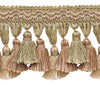 Light Peach, Olive Green, Beige 3 3/4 inch Imperial II Tassel Fringe Style# TFI2 Color: PRAIRIE PEACH - 3853 (Sold by The Yard)