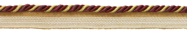 Small WINE GOLD Baroque Collection 3/16 inch Cord with Lip Style# 0316BL Color: AUTUMN LEAVES - 5716 (Sold by The Yard)