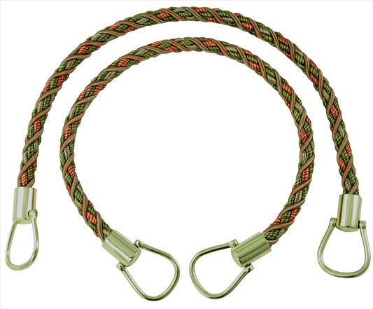 Pair of Elegant Light Bronze, Olive Green, Terracotta 6 Ply Curtain & Drapery Rope Tiebacks, 18 inch Long, Approx. 1/2 inch Thick, Style# BRTBM Color# CHAPARRAL - 5615 - DecoPro