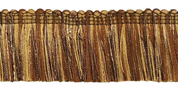 27 Yard Value Pack (25m) / Brush Fringe Trim / 1 3/4 inch (45mm) / Style#: 0175HB / Color: D2A2 (Brown Ivory Cream)