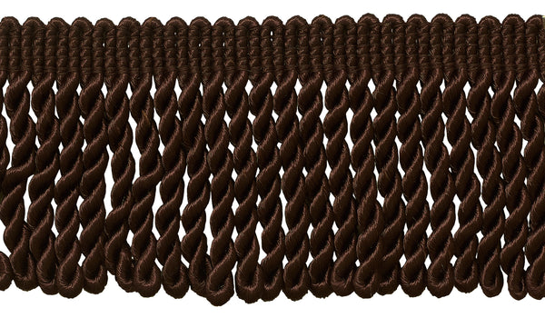 3 Inch Long Brown Bullion Fringe Trim, Style BFS3 Color: MOCHA - D2, Sold By the Yard