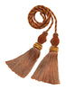 Exquisite RUST GOLD Curtain & Drapery Double Tassel Tieback / 10 inch tassel / 30.5 inch Spread (embrace), 3/8 inch Cord, Baroque Collection Style# TBB-2 Color: Cinnamon Toast 6122