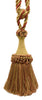 Set of 2 / Oak Brown, Dark Rust, Camel Beige, Artichoke Green Large Multi-Color Tassel Tieback with Looped Accents / 8 inches long Tassel, 30 inches Spread / Style# TBDK8 (11808) Color: Ignite - N37