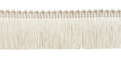 27 Yard Package of Ivory, 1 1/2 inch Basic TrimÂ Brush Fringe Style# 0150SB Color: Ecru / Cream - A2 (24.7M / 81 Ft)