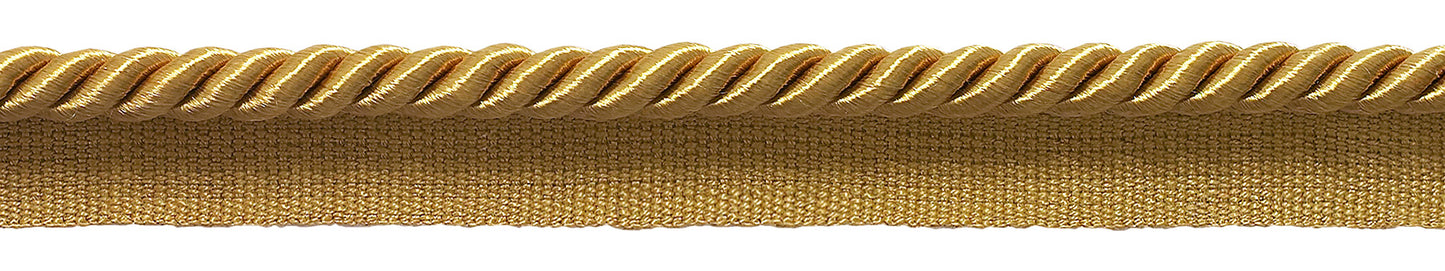 Medium 5/16 inch Basic Trim Lip Cord (Gold), Sold by The Yard , Style# 0516S Color: GOLD - C4 - DecoPro