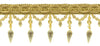 Ornate Gimp with Large Teardrop Beaded | Fringe Trim (BF334-PY) | Sold By The Yard (36