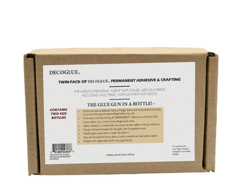4 Ounce Bottle (118 ml) DecoGlue Permanent Adhesive & Crafting, 4 Ounces | Fabric Glues (DG4OZ-PL) | Set of 2
