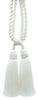 Traditional Cotton Double Tassel Curtain Tassel Tiebacks, Tassel Length 5 1/2