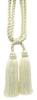 Traditional Cotton Double Tassel Curtain Tassel Tiebacks, Tassel Length 5 1/2