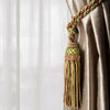 Elegant Curtain & Drapery Tassel Tieback with Decorative Hand Crocheted Design, Tassel Length 8