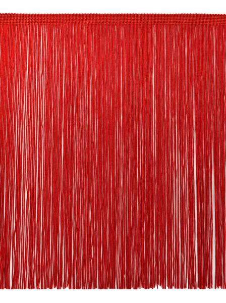 12 Inch Chainette Fringe Trim, Style# CF12 Color: Red - 06, Sold By the Yard