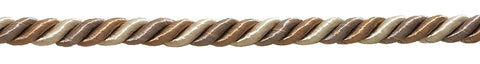 Medium Beige Multi Tone Baroque Collection 5/16 inch Decorative Cord Without Lip Style# 516BNL Color: SANDSTONE - 7245 (Sold by The Yard)