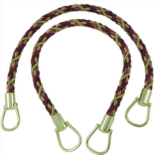 Pair of Elegant PLUM OLIVE GREEN Curtain & Drapery Rope Tiebacks, 18 inch Long, Approx. 1/2 inch Thick, Style# BRTBM Color# PLUM OLIVE - 7346 - DecoPro