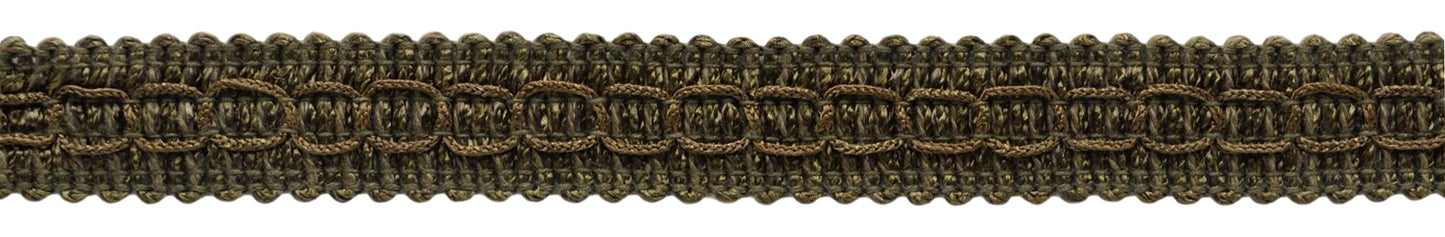 10 Yard Value Pack / 7/8 inch Graceful Gimp Braid / Style# 0078SGC Color: Mocha Brown - E18 (30 Ft / 9.5M) - DecoPro