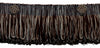 Brown, Light Blue Coll 3 Inch Loop Fringe W/Rosette Style# 3LFBR Color: MOCHA ICE - 24B (Sold by The Yard)