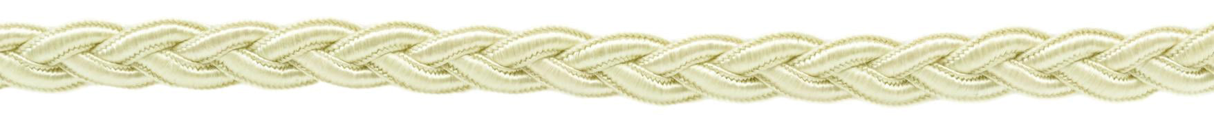 5 Yard Value Pack / 1/2 inch Braided Decorative Soutache Ivory / Ecru Gimp Braid / Style# 0050SGB Color: Ivory - A2 (15 Ft / 4.6M) - DecoPro