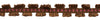 12 Yard Package / 7/8 inch Chocolate Collection Raspberry Red, Dark Brown Gimp Braid / Style# 0078CHG Color: Raspberry Truffle - CC03 (36 Ft / 11M)