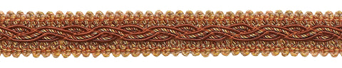 10 Yard Pack - RUST GOLD Baroque Collection Gimp Braid 7/8 inch Style# 0078BG Color: CINNAMON TOAST - 6122