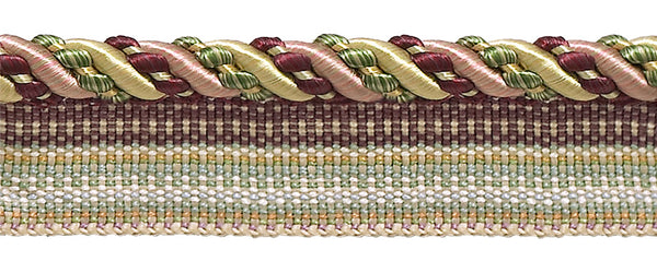 10 Yard Value Pack of Medium Cherry Red, Beige, Green 4/16 inch Imperial II Lip Cord Style# 0416I2PK Color: BERRY PATCH - 4260 (30 Ft / 9 Meters)