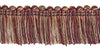 Taupe, Wine 1 1/4 inch Imperial II Brush Fringe Style# 0150IB Color: TAUPE WINE - 4466 (Sold by The Yard)